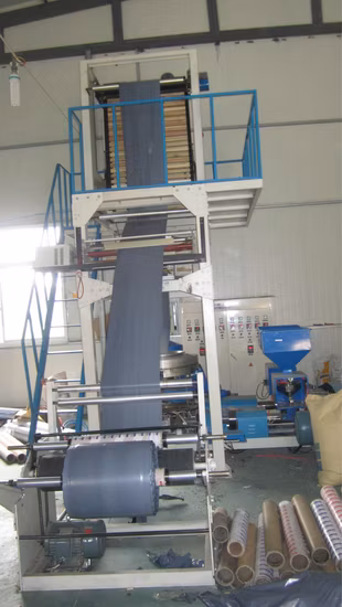 Ab 2 Two Layer Co-Extrusion PE HDPE LDPE Express DHL UPS Bag Blown Film Blowing Extrusion Making Machine